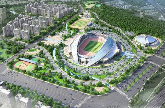 대전 유성구 학하동 일원에 조성 예정인 서남부 종합스포츠타운 조감도. 대전시 제공
